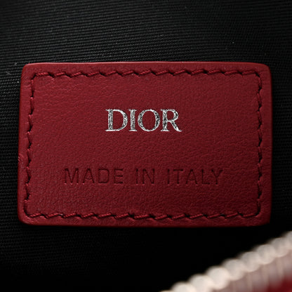 Christian Dior Calfskin Oblique Galaxy Perforated World Tour Messenger Pouch Red White 6 of 10