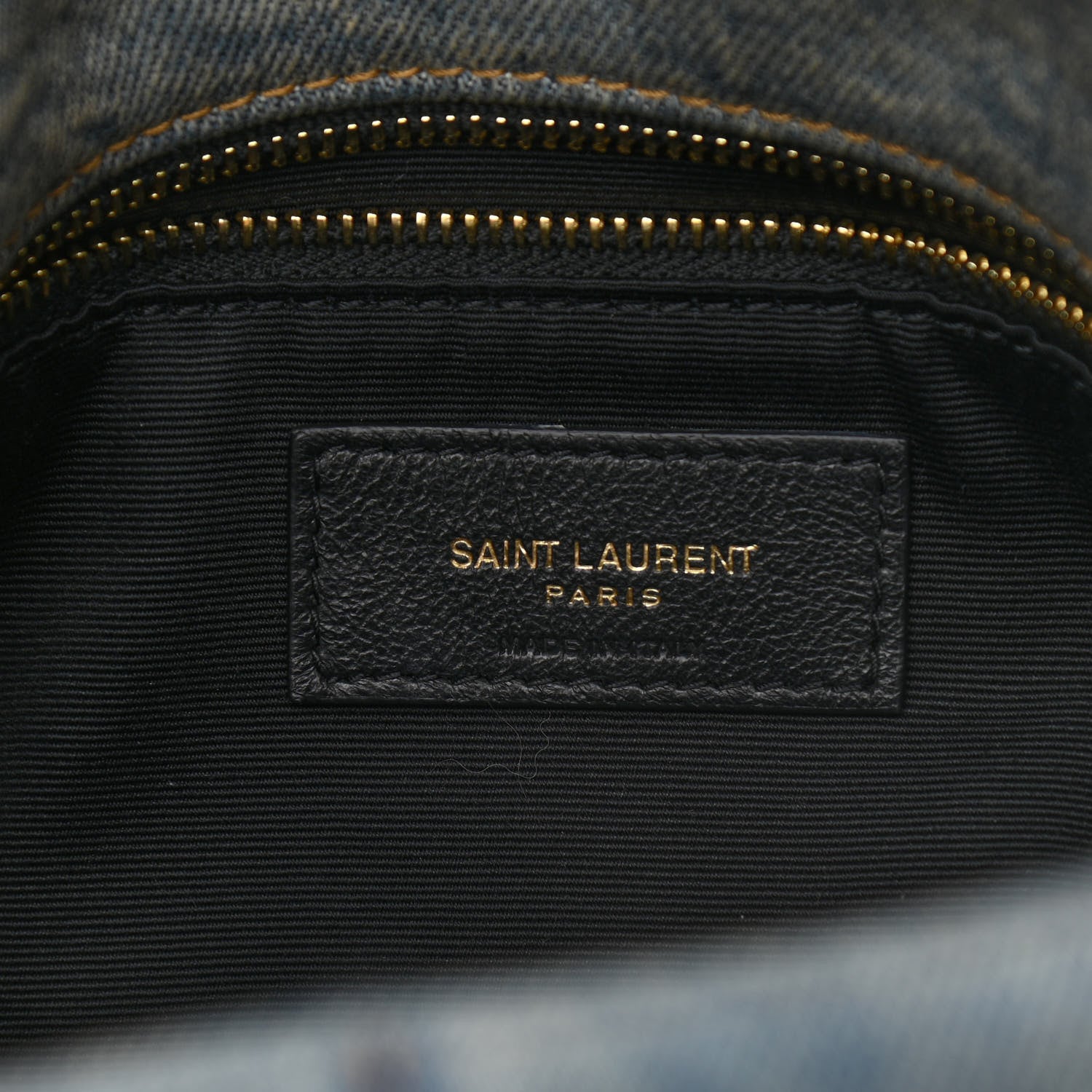 Saint Laurent Denim Quilted Small Loulou Puffer Monogram Chain Satchel Blue Cinnamon 6 of 9