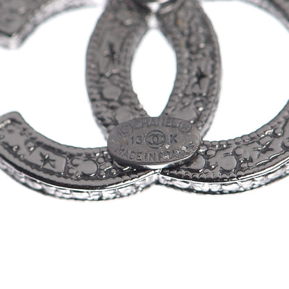 Chanel Crystal CC Earrings Silver 4 of 4