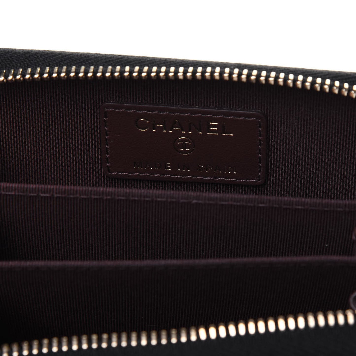 Caviar Quilted Zip Coin Purse Black