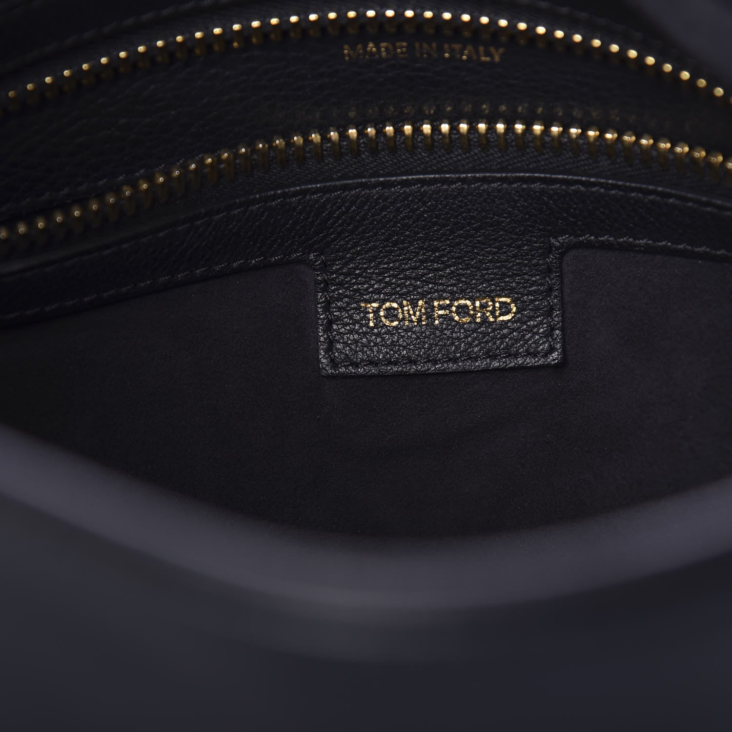 Tom Ford Calfskin Zipper Strap Hobo Black 6 of 10