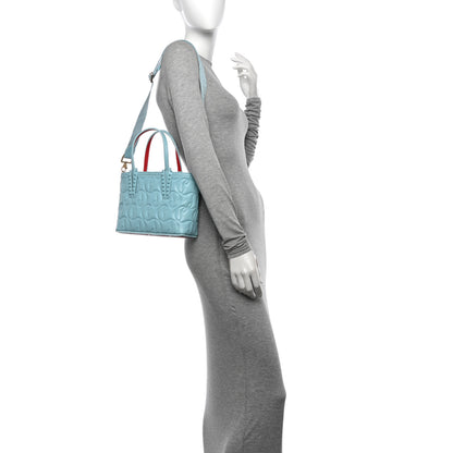 Christian Louboutin Nappa Embossed Mini East West Cabata Tote Mineral 2 of 11