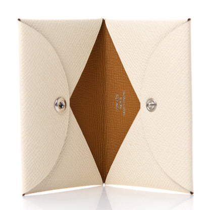 Hermes Epsom Verso Calvi Card Case Nata Sesame 5 of 8