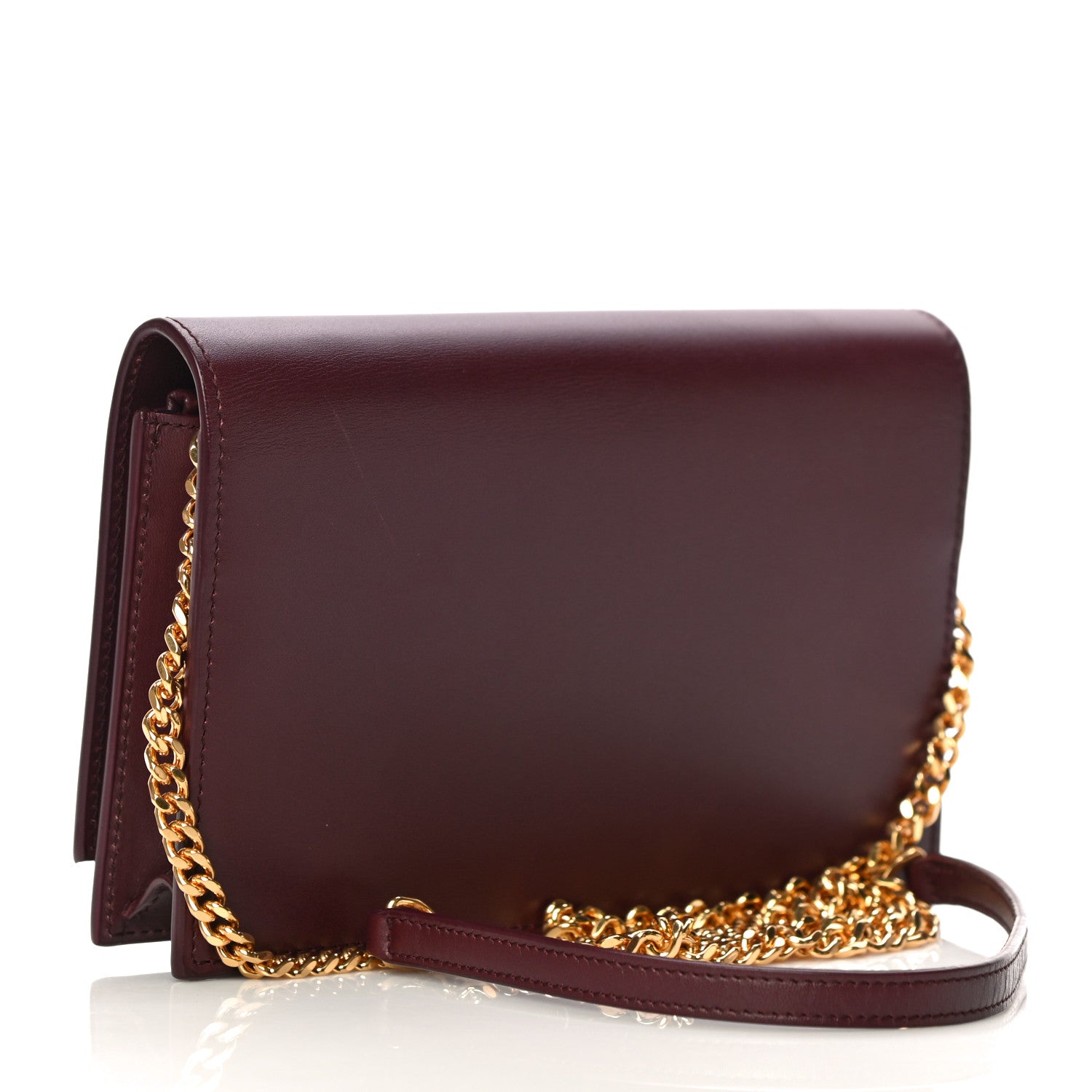 Saint Laurent Smooth Calfskin Classic Monogram Kate Tassel Chain Wallet Pallisandre 2 of 13