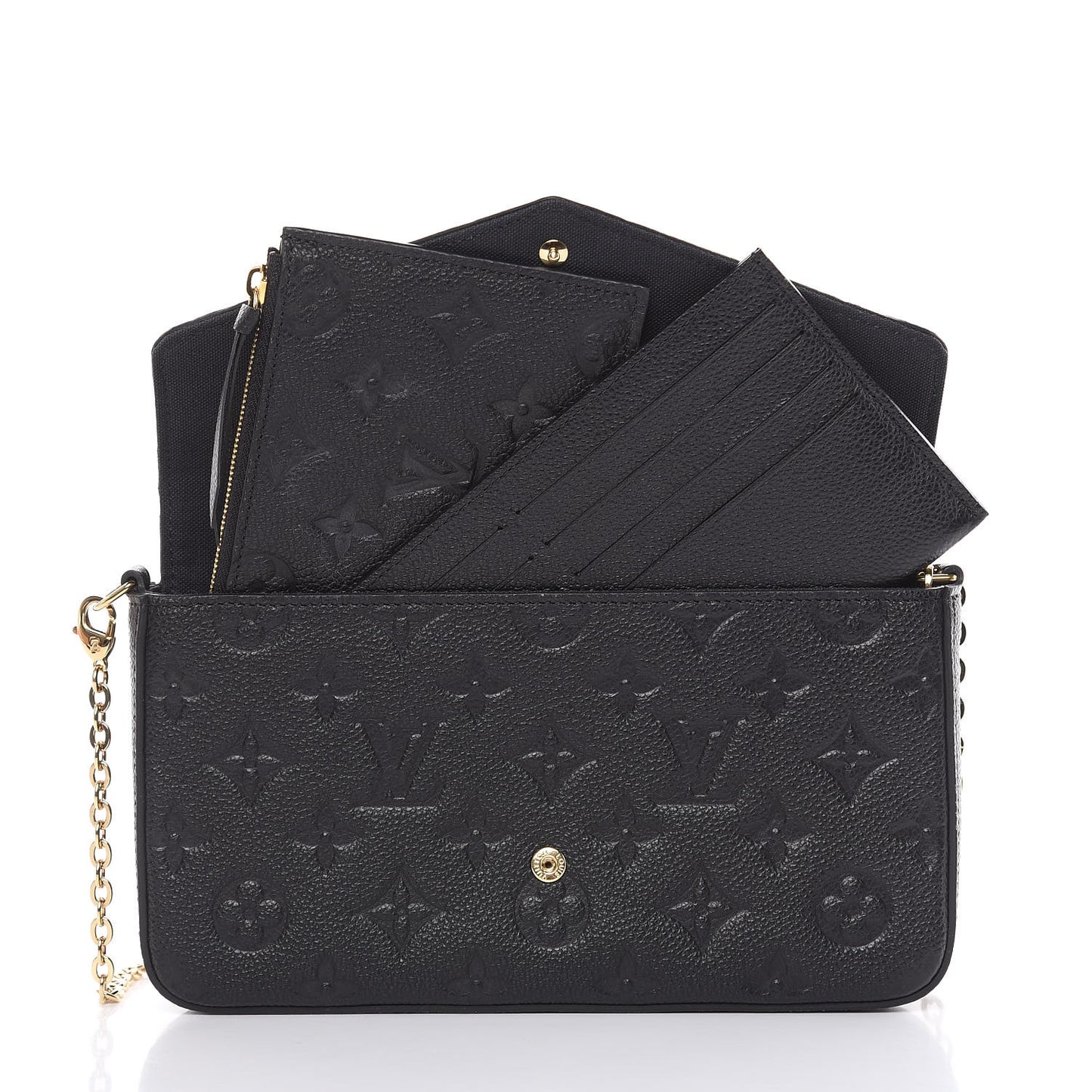 Empreinte Pochette Felicie Chain Wallet Black