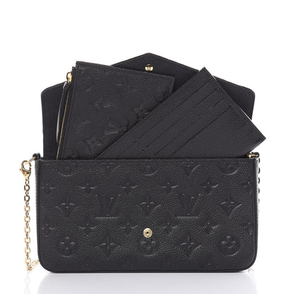 Louis Vuitton Empreinte Pochette Felicie Chain Wallet Black 5 of 12