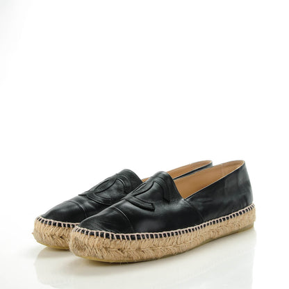 Chanel Lambskin CC Espadrilles 41 Black 5 of 11