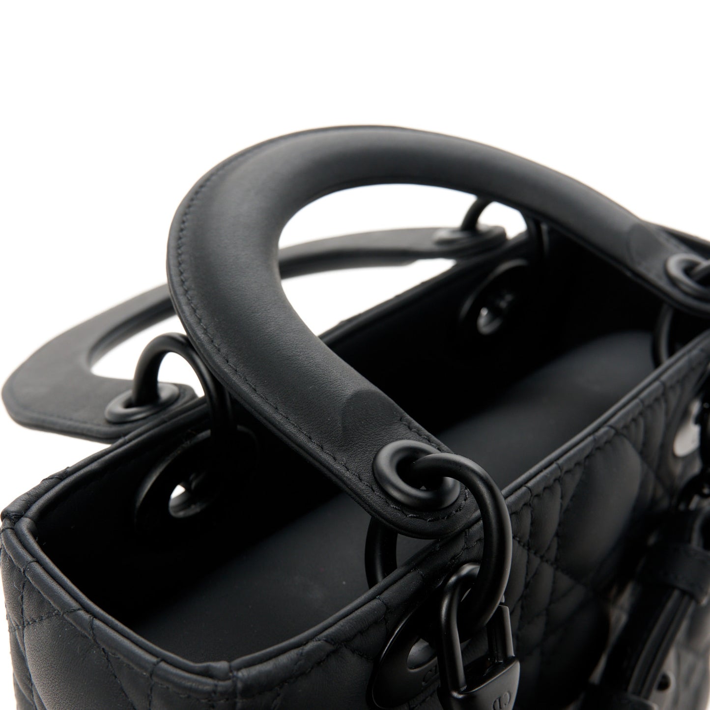 Ultra Matte Calfskin Cannage Small My ABCDior Lady Dior Black