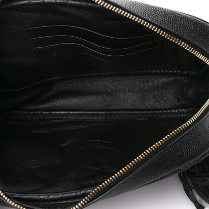 Saint Laurent Grain De Poudre Matelasse Monogram Mini Lou Camera Bag Black 5 of 11