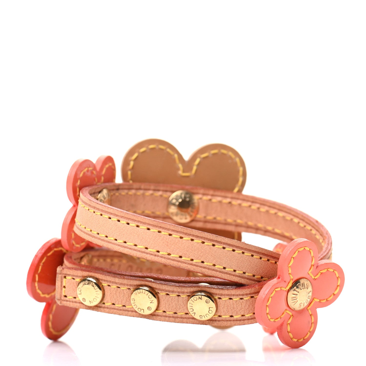 Louis Vuitton Patent Fleur Double Wrap Bracelet 3 of 5