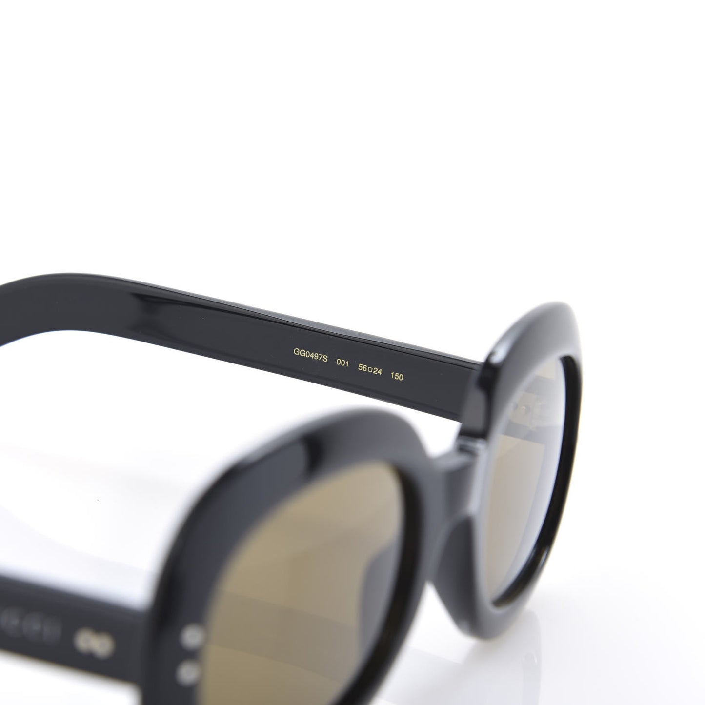 Acetate Round Sunglasses GG0497S Black
