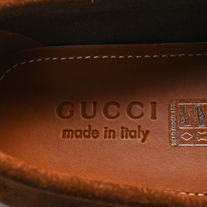 Gucci Suede Mens Horsebit Driver Loafers 9.5 Brown 7 of 9