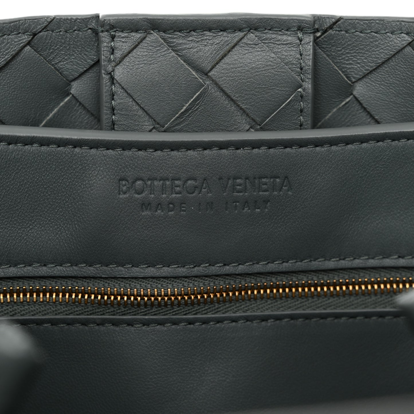 Nappa Intrecciato Medium Andiamo Shoulder Bag Slate