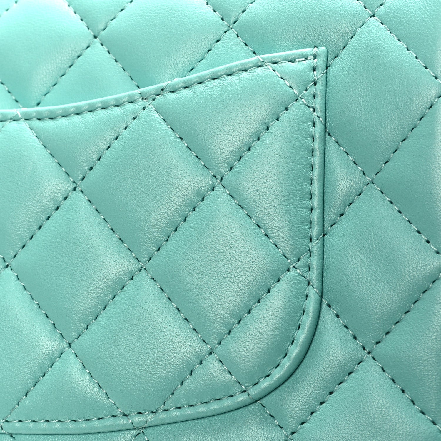 Chanel Lambskin Quilted Mini Rectangular Flap Turquoise 12 of 13
