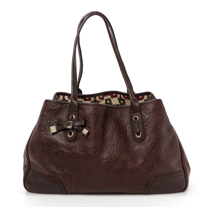Gucci Guccissima Medium Princy Tote Dark Brown 1 of 11