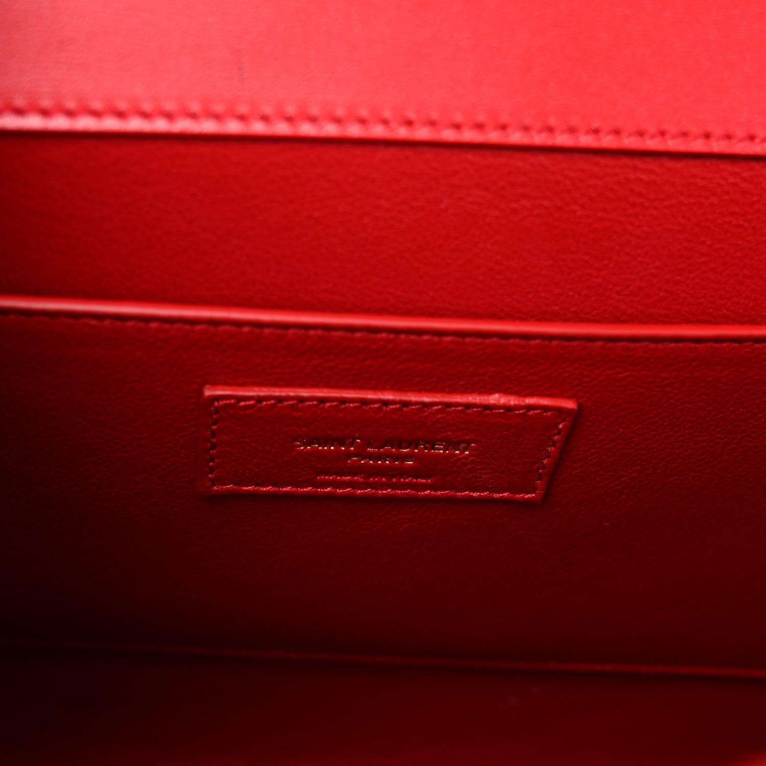 Saint Laurent Smooth Calfskin Manhattan Shoulder Bag Rouge Eros 6 of 10