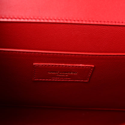 Saint Laurent Smooth Calfskin Manhattan Shoulder Bag Rouge Eros 6 of 10