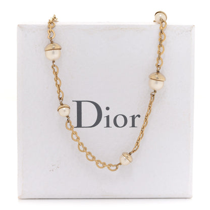 Christian Dior Pearl Mise En Dior Necklace Gold 6 of 6