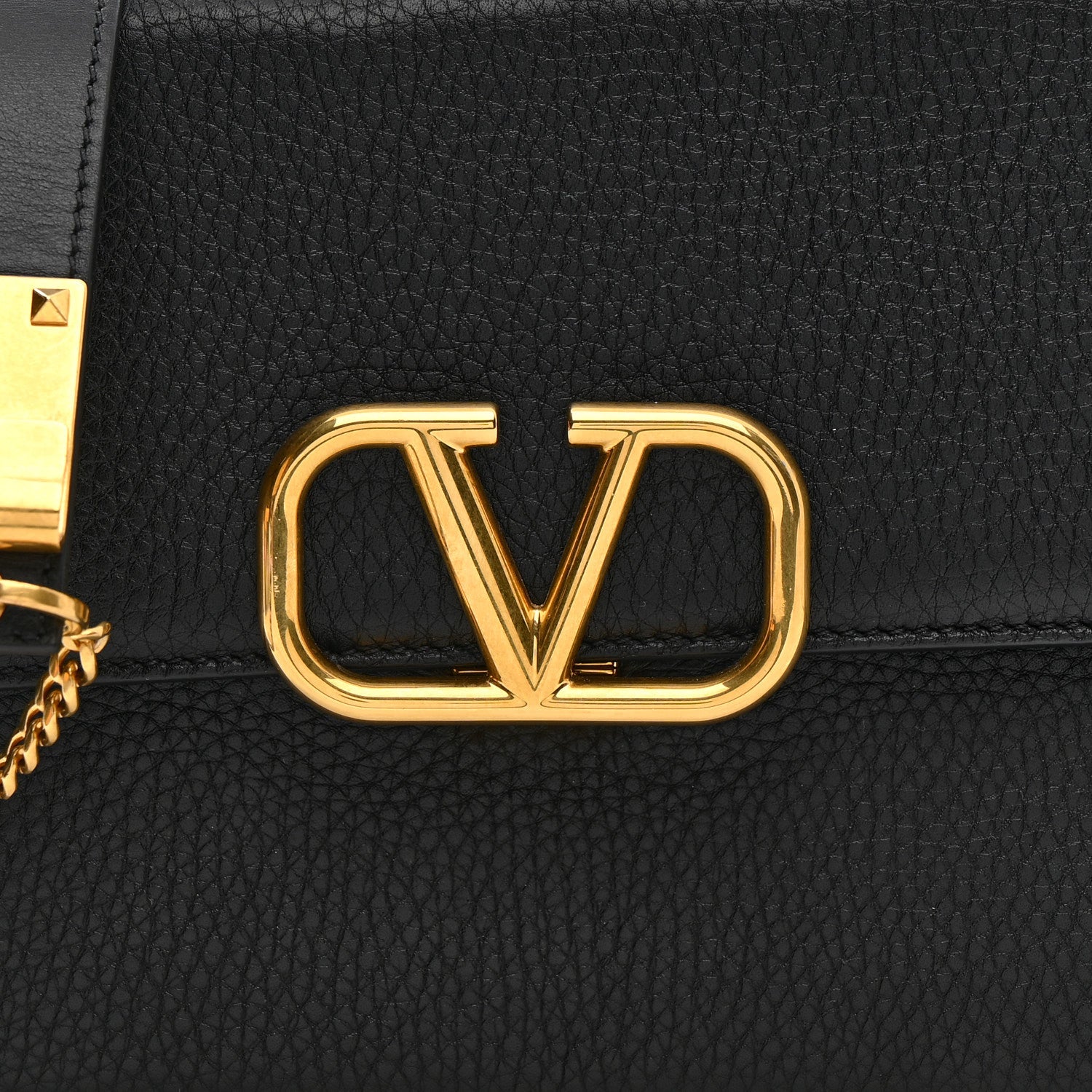Valentino Garavani Grained Calfskin Large VSling Shoulder Bag Black 7 of 10