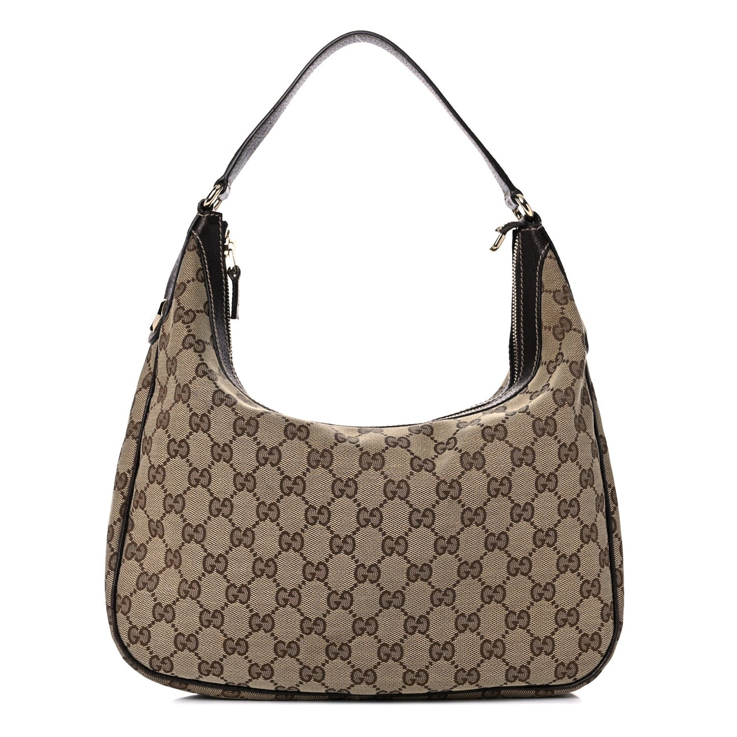 GG Monogram Medium Charmy Hobo Dark Brown