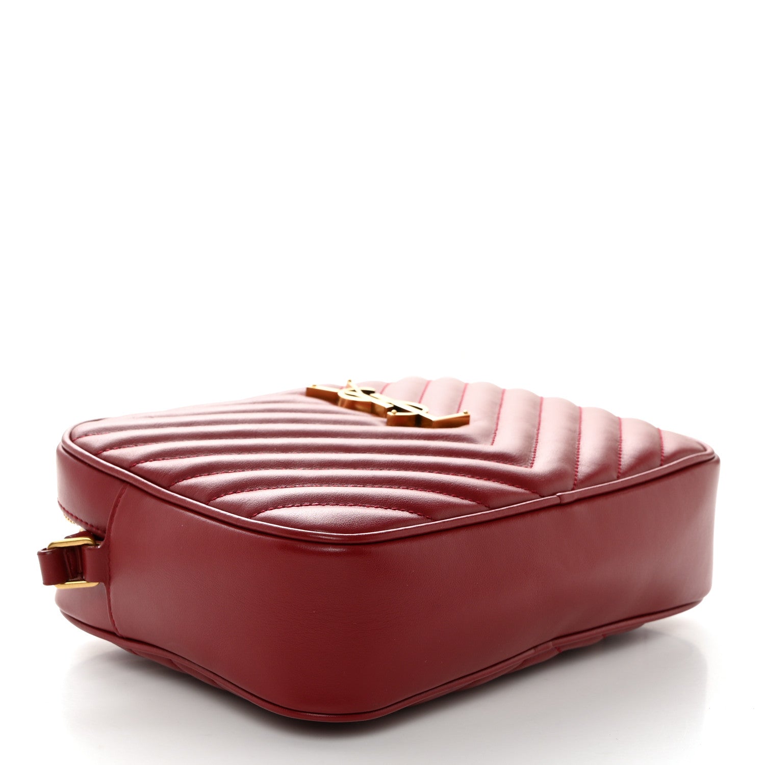 Saint Laurent Calfskin Matelasse Monogram Lou Camera Bag Opyum Red 3 of 9