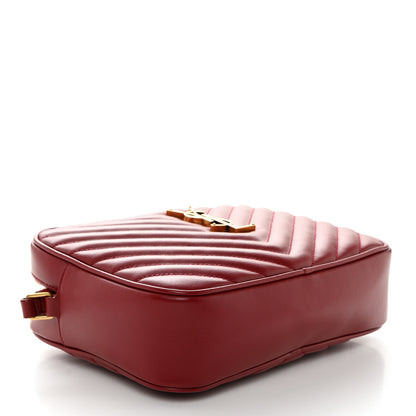Saint Laurent Calfskin Matelasse Monogram Lou Camera Bag Opyum Red 3 of 9