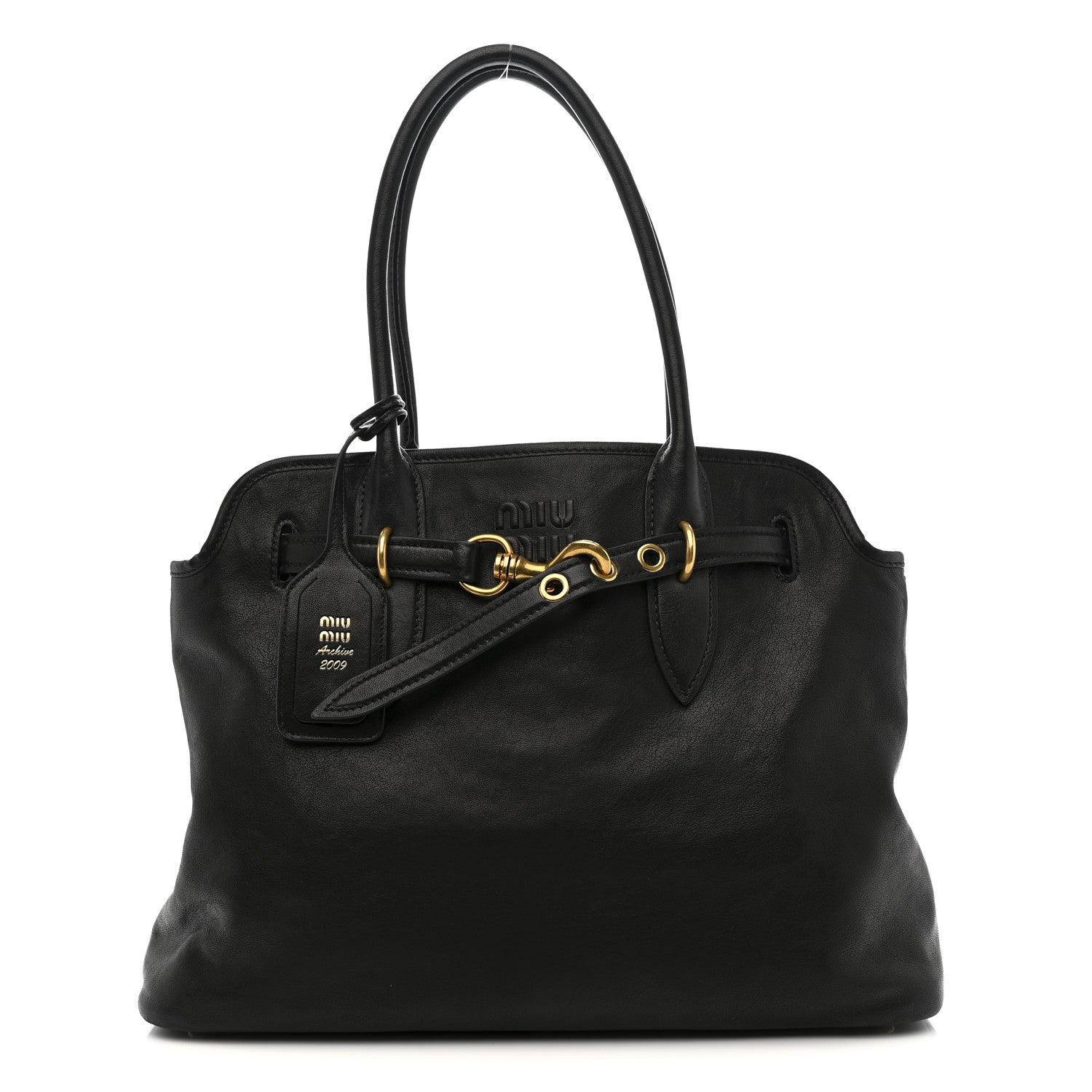Miu Miu Nappa Medium Aventure Bag Black 1 of 10
