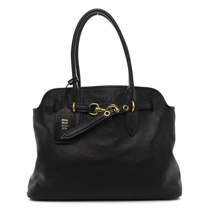 Miu Miu Nappa Medium Aventure Bag Black 1 of 10