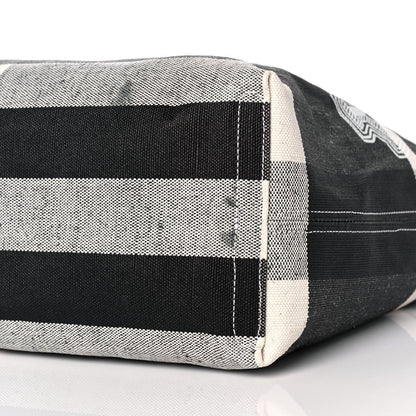 Burberry Coated Canvas Mega Check Medium Doodle Tote Black White 8 of 11