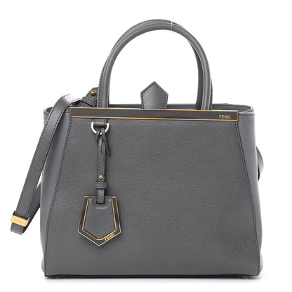 Fendi Vitello Elite Petite 2Jours Tote Grigio Grigio Chiaro 1 of 16