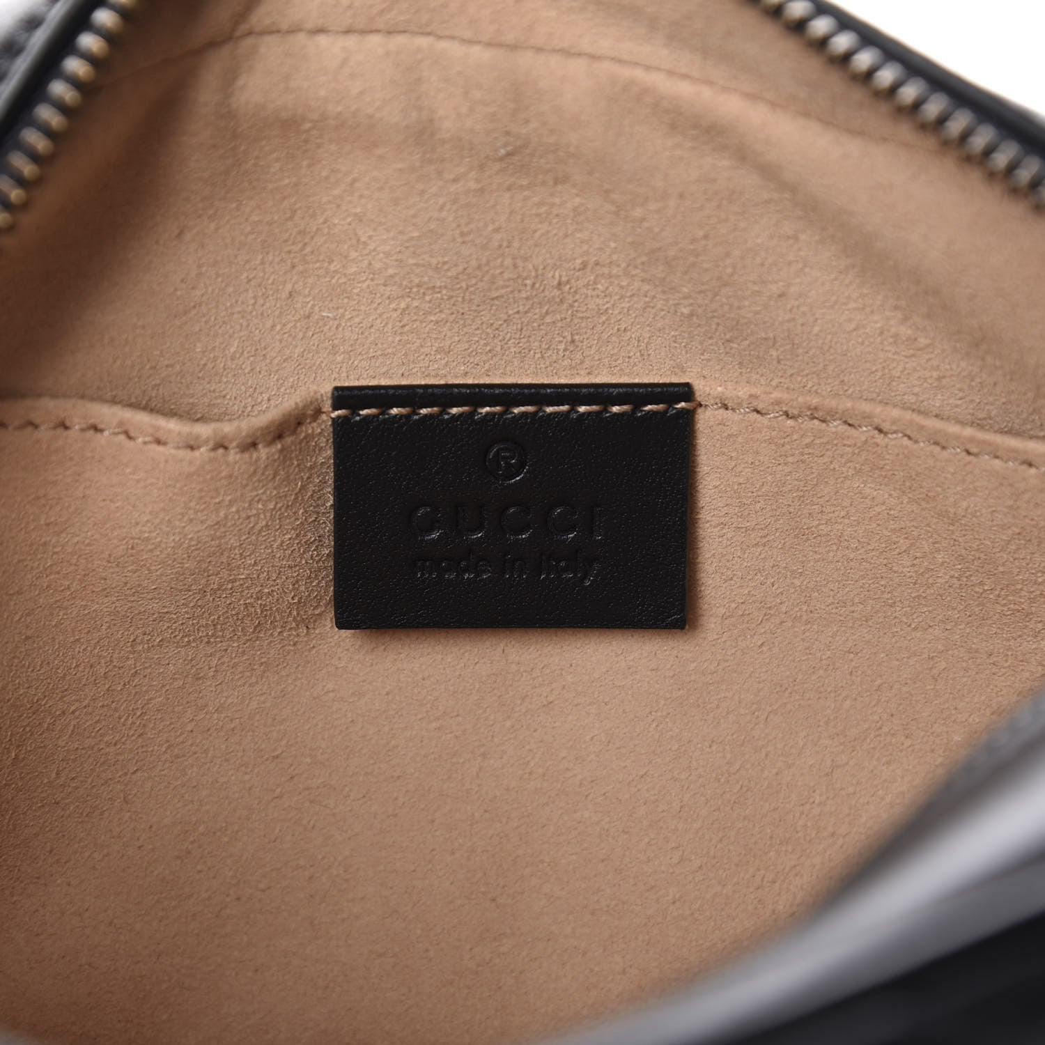Gucci Calfskin Matelasse Mini GG Marmont Chain Shoulder Bag Black 8 of 10