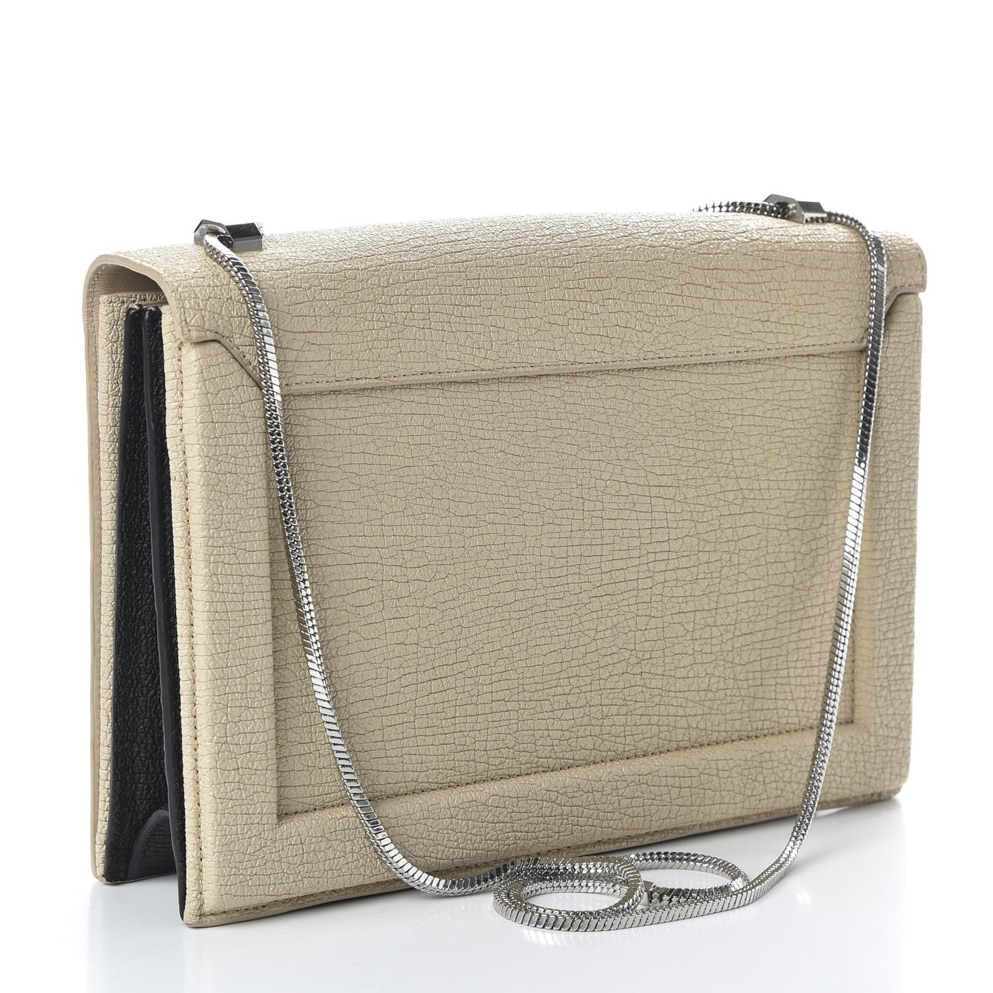 3.1 Textured Calfskin Soleil East West Shoulder Bag Nougat