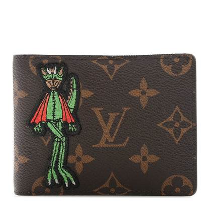 Louis Vuitton Monogram Embroidered Cartoon LV Friends Slender Wallet 1 of 9