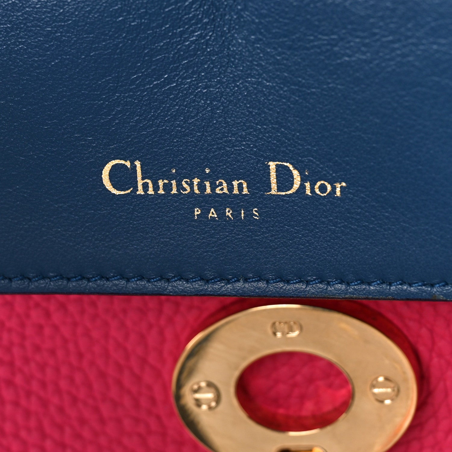 Christian Dior Bullcalf Small Be Dior Flap Pink Blue 6 of 10