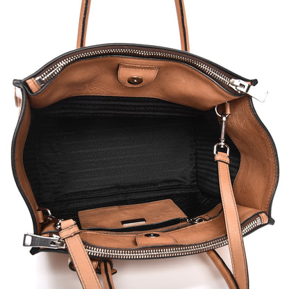 Prada Glace Calf Twin Pocket Tote Naturale 6 of 16