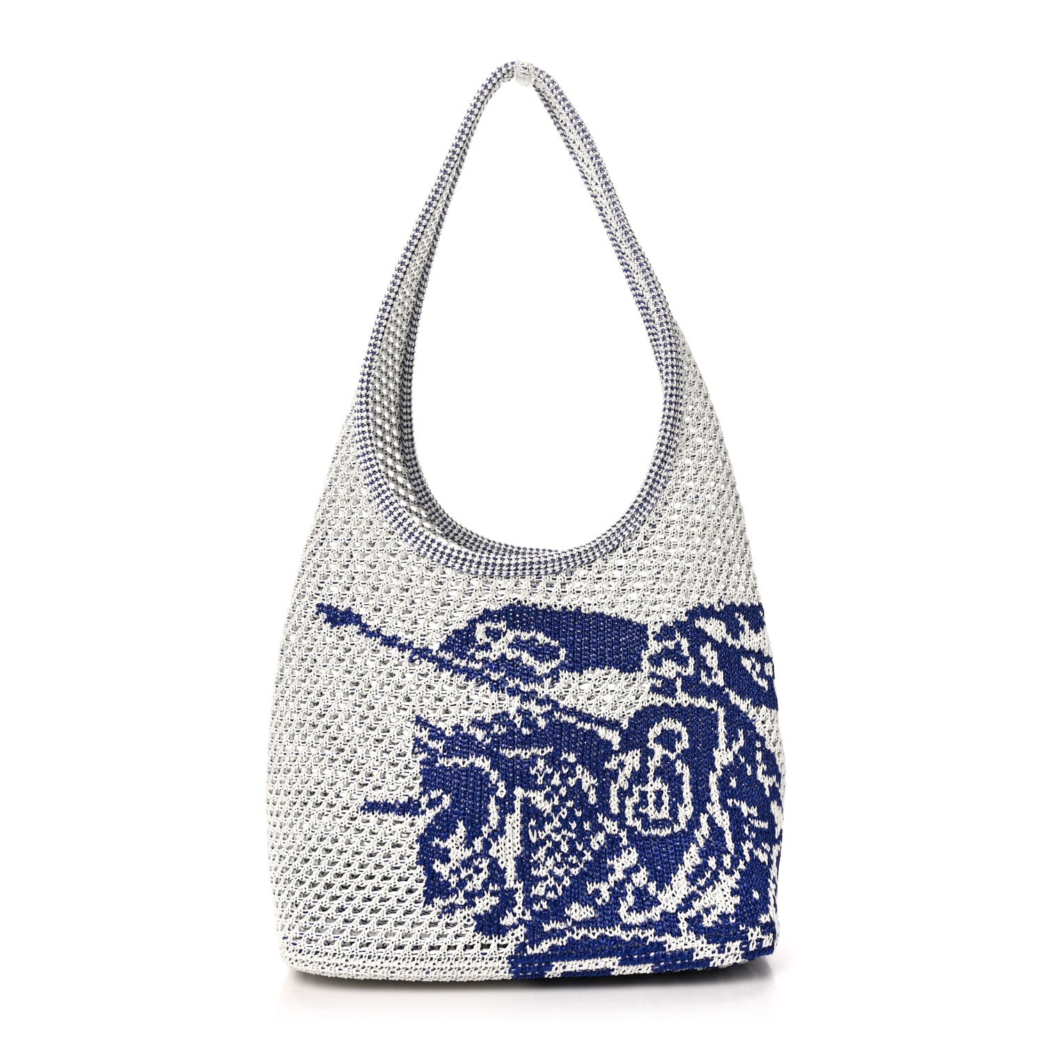 Burberry Viscose Small EKD Crochet Bag White 1 of 10