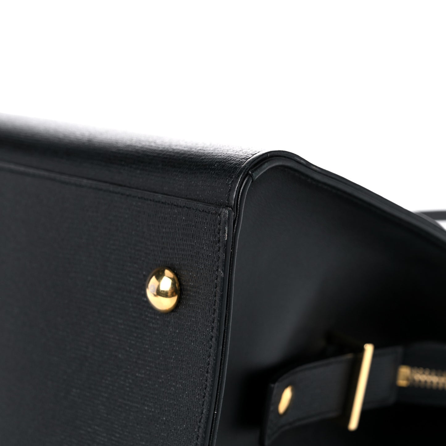 Textured Calfskin Small Classic Y Cabas Black