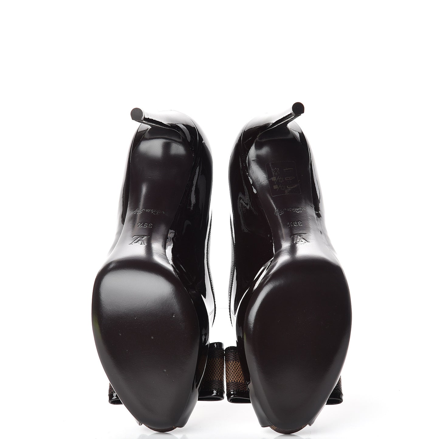 Patent Damier Ebene Valentine Pumps 39.5 Black