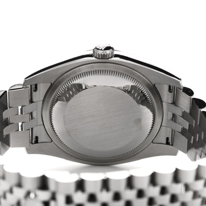 Rolex Stainless Steel 18K White Gold 36mm Oyster Perpetual Datejust Watch Silver Roman 116234 4 of 5