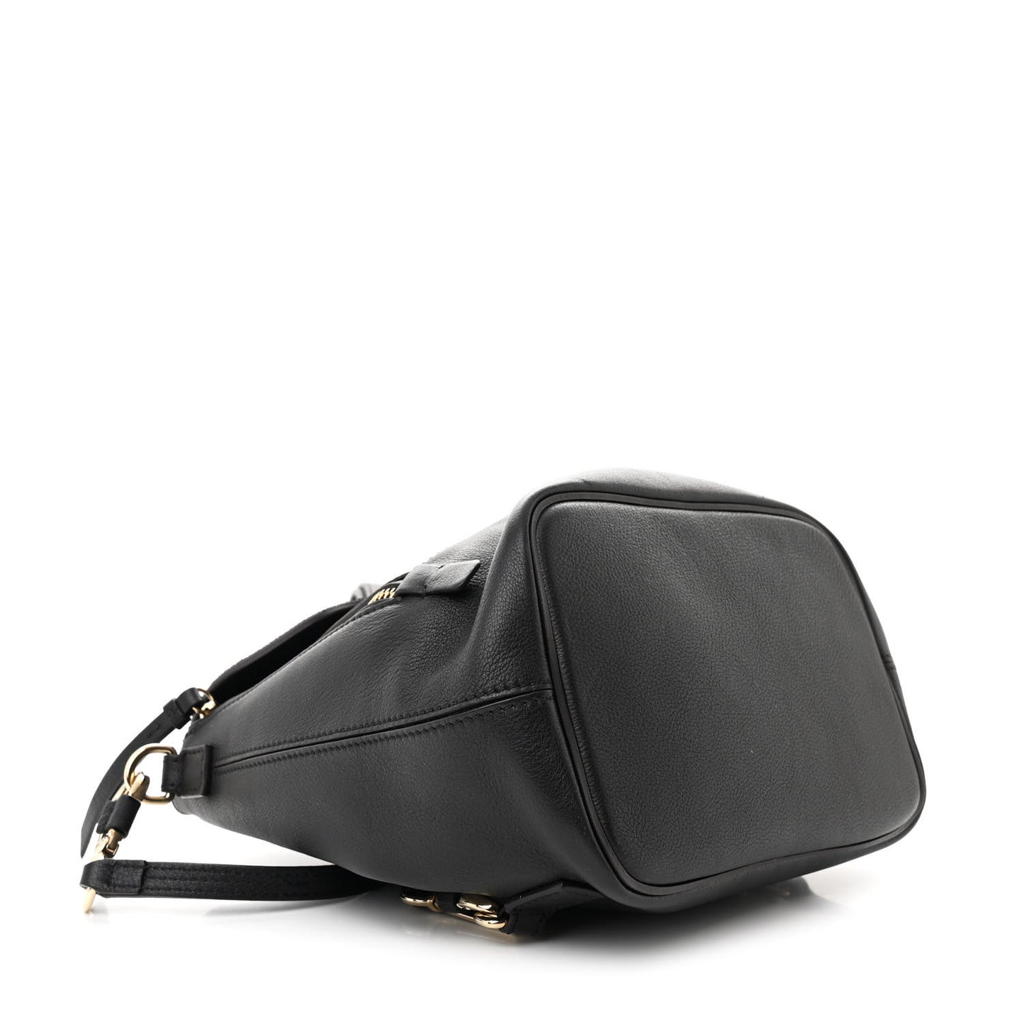 Suede Calfskin Small Faye Backpack Black