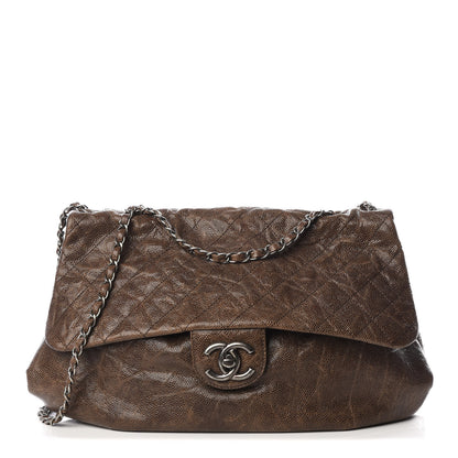 Chanel Caviar Quilted Medium Elastic Flap Brown 1 of 9