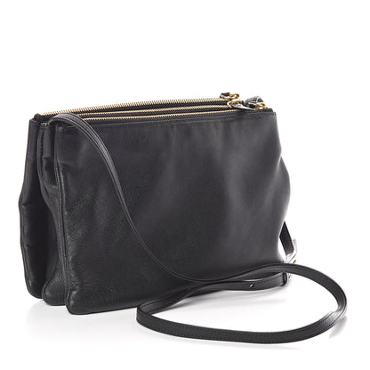 Celine Lambskin Large Trio Crossbody Bag Black 3 of 11