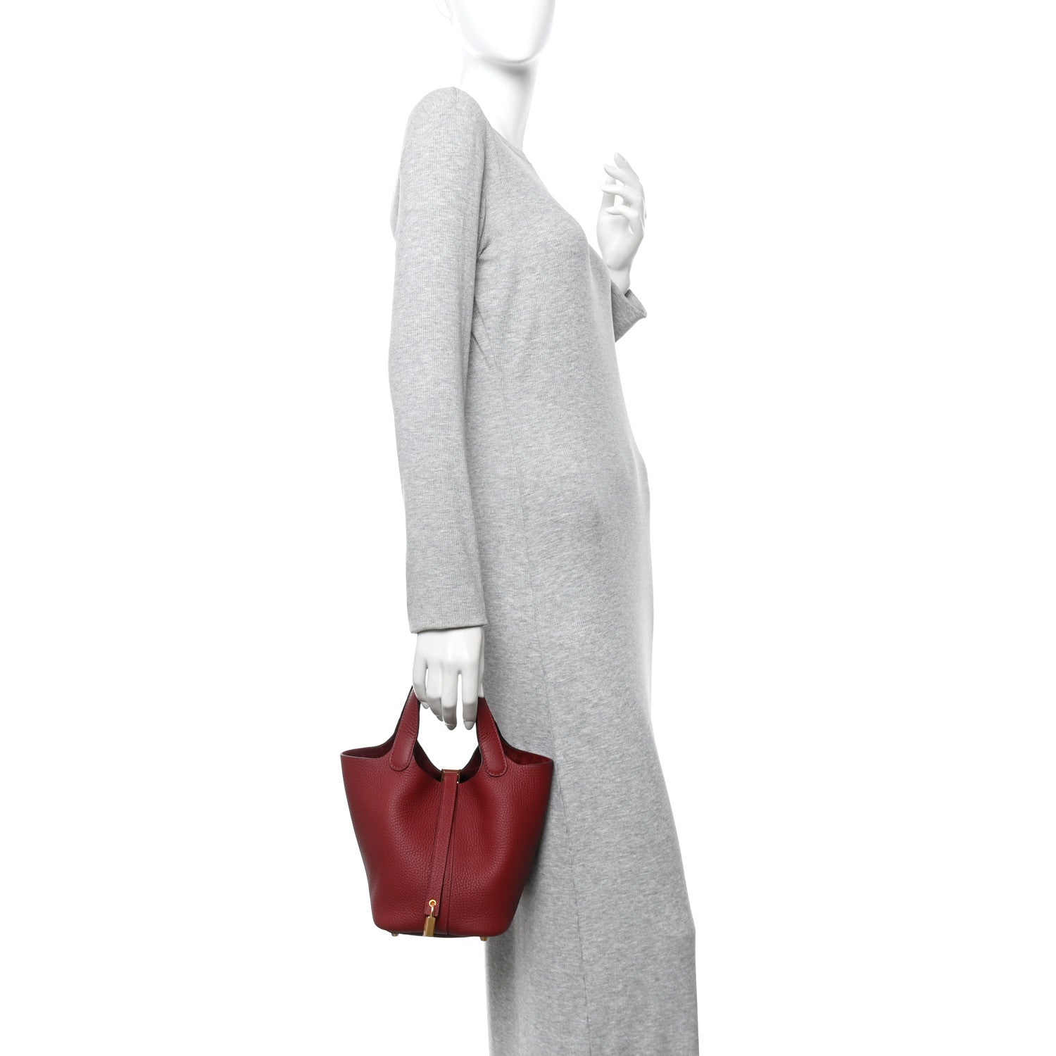 Hermes Taurillon Clemence Picotin Lock 18 PM Rouge H 2 of 11