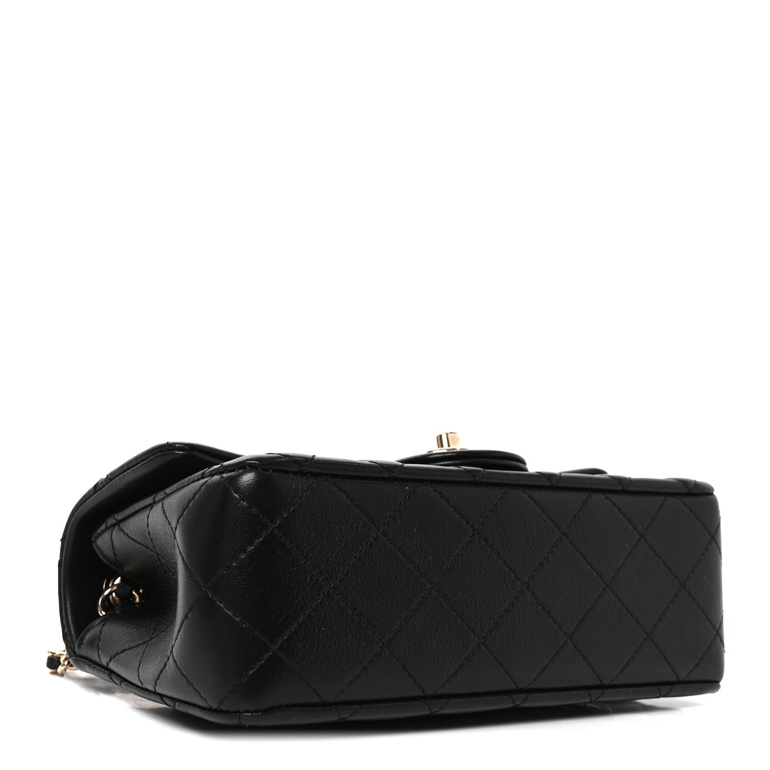 Chanel Lambskin Quilted Mini Rectangular CC Slide Flap Black 4 of 11