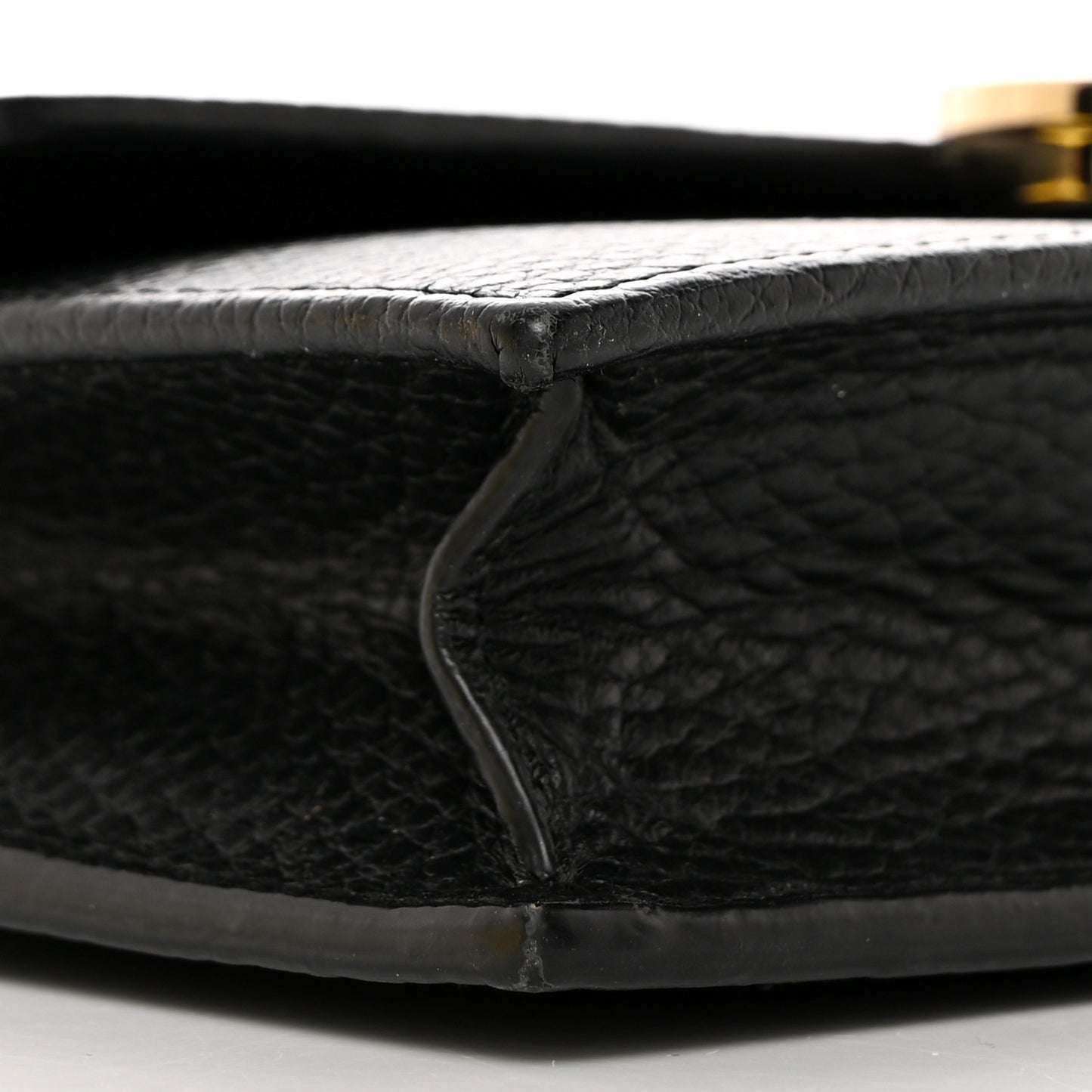 Dollar Calfskin Interlocking G Chain Wallet Black