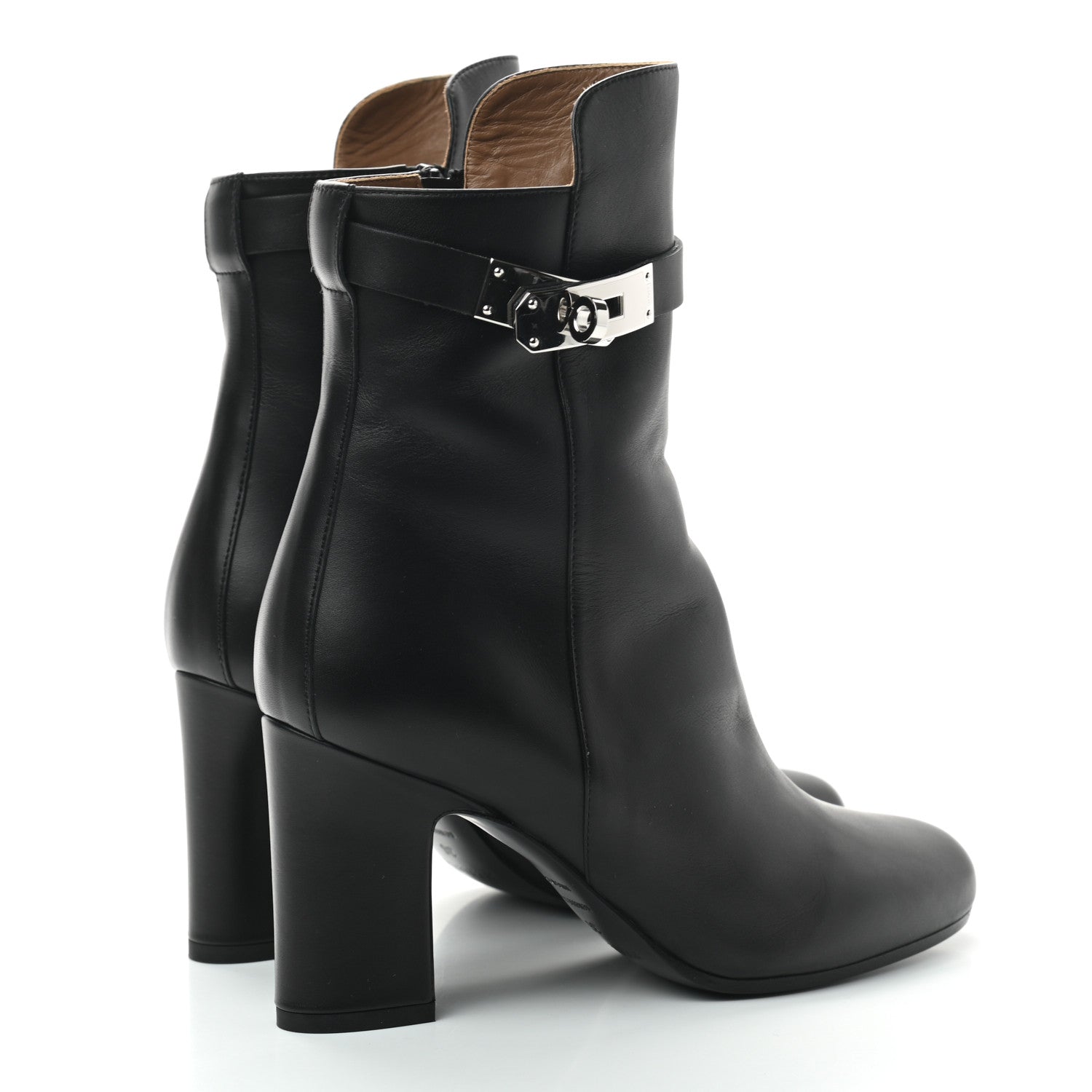 Hermes Calfskin Joueuse Ankle Boots 36 Black 4 of 6