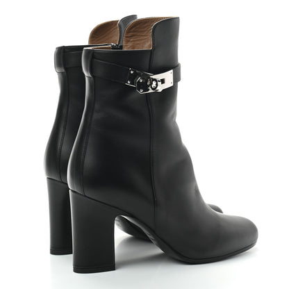 Hermes Calfskin Joueuse Ankle Boots 36 Black 4 of 6