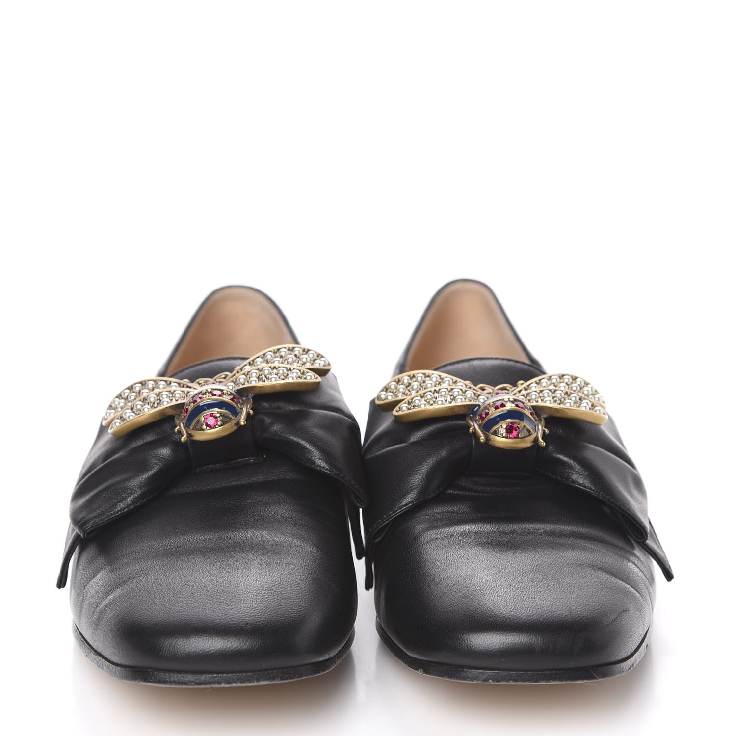 Gucci Nappa Queen Margaret Loafers 37 Black 2 of 14