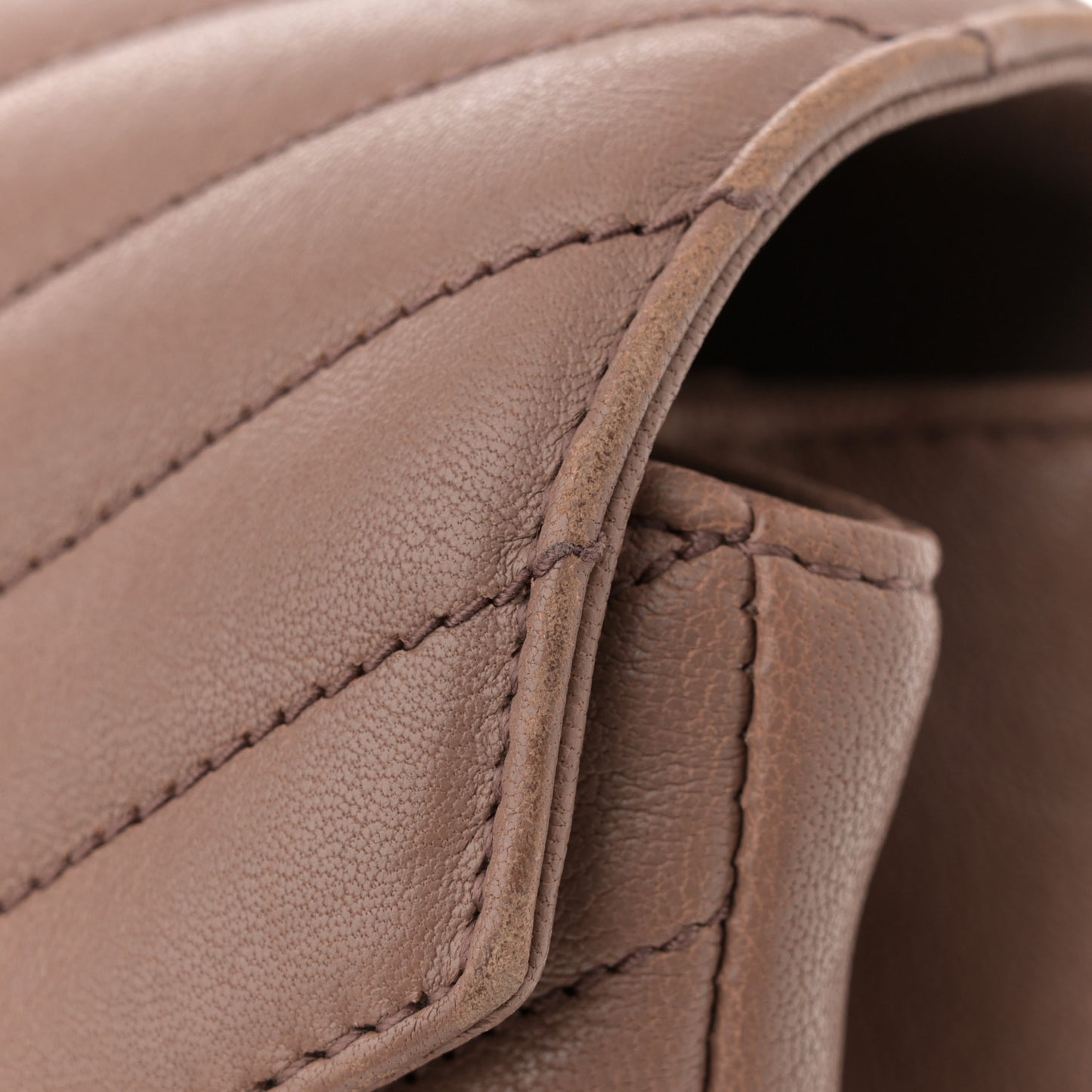 Sheepskin Matelasse Chevron Monogram Medium College Bag Fard