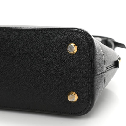 Balenciaga Grained Calfskin Logo S Ville Top Handle Bag Black White 9 of 12